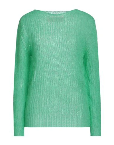 Pink Memories Woman Sweater Light Green Size 10 Acrylic, Merino Wool, Polyamide, Wool In Green