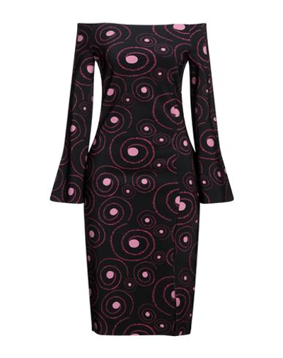 Shop Chiara Boni La Petite Robe Woman Midi Dress Black Size 6 Polyamide, Elastane