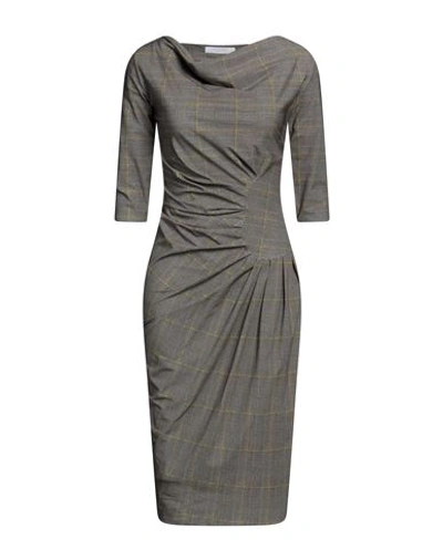 Shop Chiara Boni La Petite Robe Woman Midi Dress Grey Size 8 Polyamide, Elastane