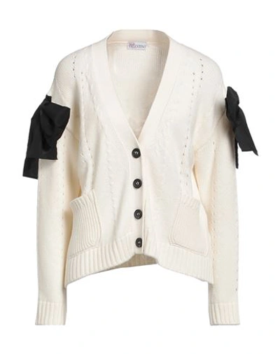 Shop Red Valentino Woman Cardigan Ivory Size L Wool, Viscose, Polyamide, Cashmere, Acrylic In White