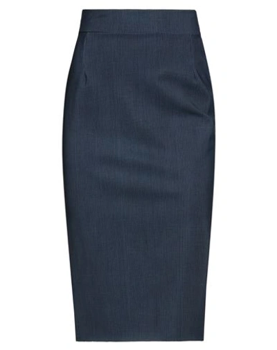 Shop Chiara Boni La Petite Robe Woman Midi Skirt Navy Blue Size 8 Polyamide, Elastane