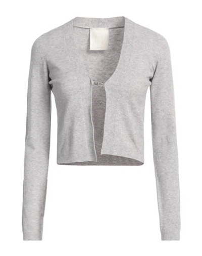 King Kong Woman Cardigan Grey Size M Viscose, Polyester, Polyamide In Grey