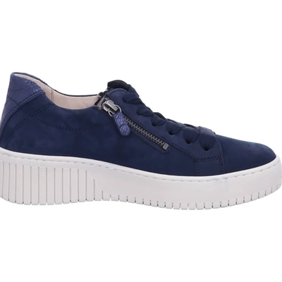 Shop Gabor Women's Lace Up Platform Sneaker In Navy In Blue