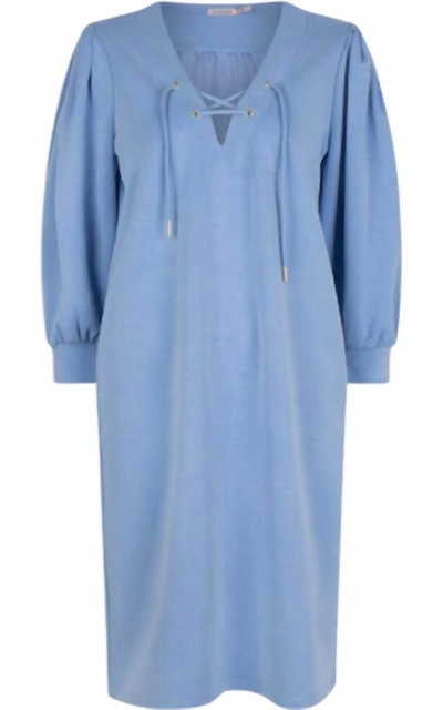 Shop Esqualo Blue Half Sleeve Dress