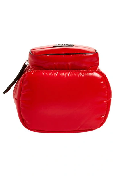 Shop Moncler Kilia Quilted Crossbody Bucket Bag In Red