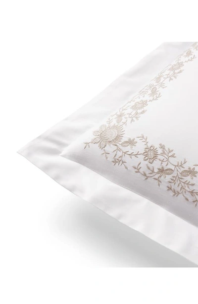 Polo Ralph Lauren Eloise Organic Cotton Embroidered Euro Sham In True Platinum