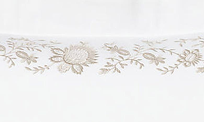 Shop Ralph Lauren Eloise Embroidered Organic Cotton Pillow Sham In True Platinum