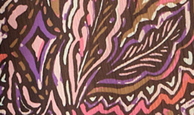 Sanctuary Paisley Print Smocked Neck Top In Royal Pais