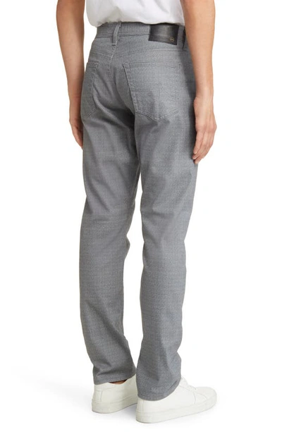 Shop Ag Slim Straight Leg Herringbone Pants In Delorean Grey Multi