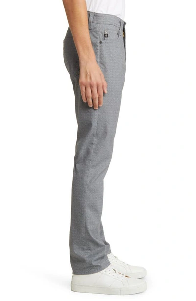 Shop Ag Slim Straight Leg Herringbone Pants In Delorean Grey Multi