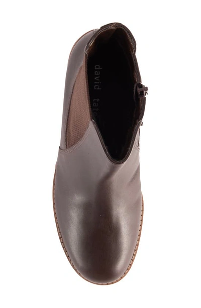 David Tate Santorini Calfskin Waterproof Bootie In Brown