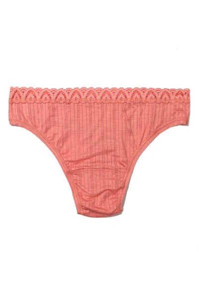 Shop Hanky Panky Mellowluxe™ Low Rise Thong In Antique Rose