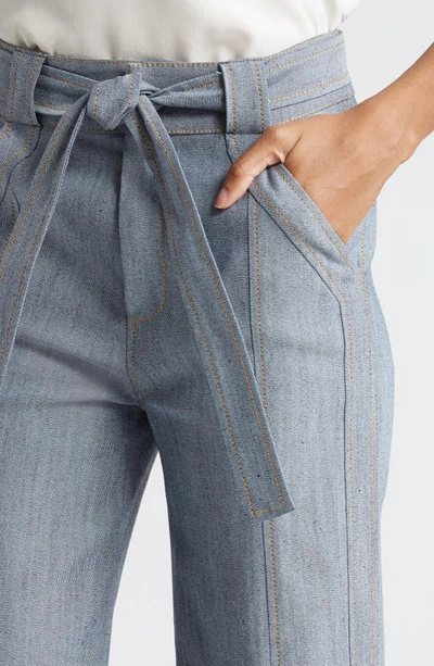 Shop Cinq À Sept Dakota Straight Leg Denim Pants In Light Indigo