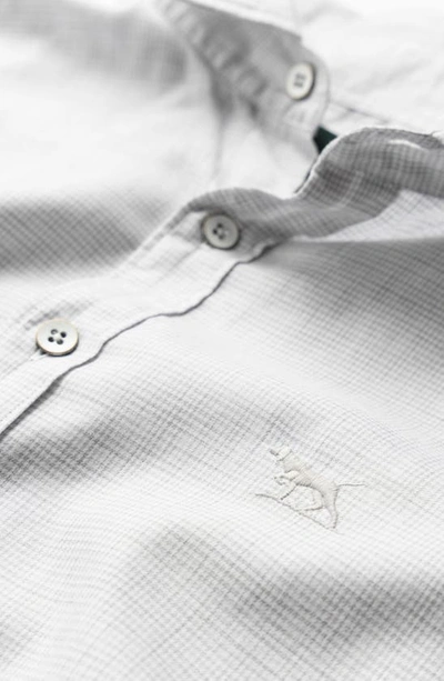 Shop Rodd & Gunn Arbors Track Microcheck Cotton Button-up Shirt In Pebble