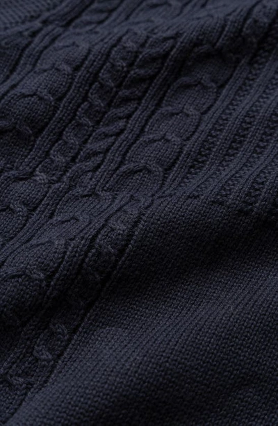 Shop Rodd & Gunn Gowanbridge Mixed Stitch Cotton Sweater In Midnight
