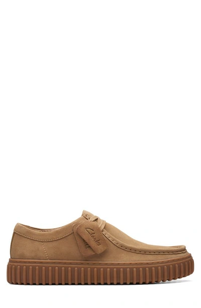 Clarks Signature Man Lace-up Shoes Camel Size 9 Leather In Dark Sand Suede