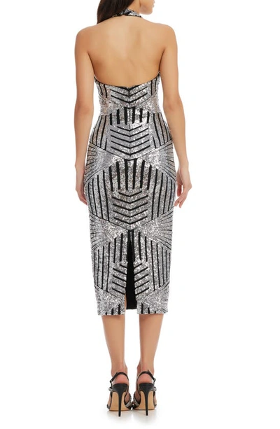 Shop Dress The Population Cleo Sequin Sheath Cocktail Dress In Silverlack