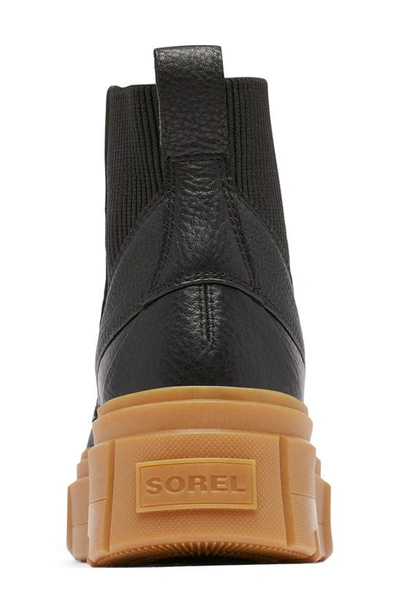 Shop Sorel Waterproof Platform Chelsea Boot In Black/ Gum 2