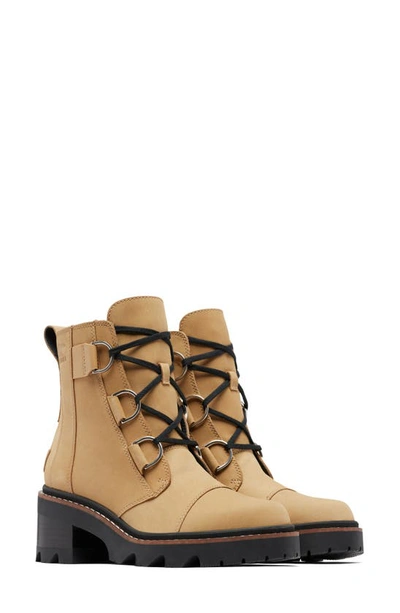 Shop Sorel Joan Now Lace-up Boot In Caribou Buff/ Black