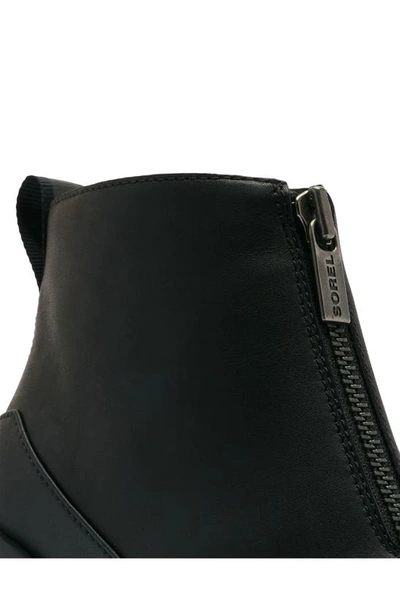 Shop Sorel Brex™ Bold Waterproof Front Zip Bootie In Black/ Black