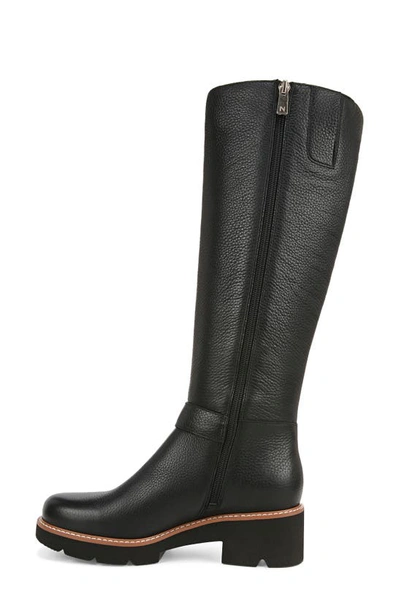 Shop Naturalizer Darry Water Repellent Knee High Boot In Black Leather