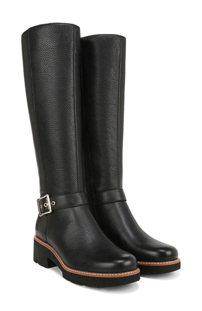 Shop Naturalizer Darry Water Repellent Knee High Boot In Black Leather