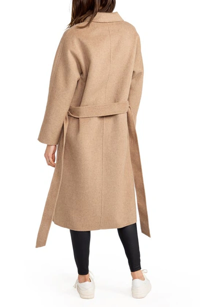 BELLE & BLOOM BELLE & BLOOM STANDING STILL BELTED DOUBLE BREASTED WOOL BLEND COAT 