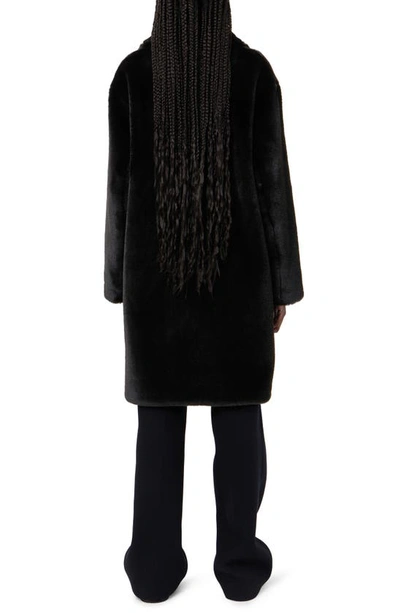 Shop Apparis Stella Faux Fur Coat In Noir