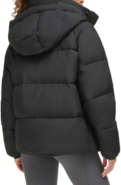 Shop Levi's Hooded Puffer Jacket In Black