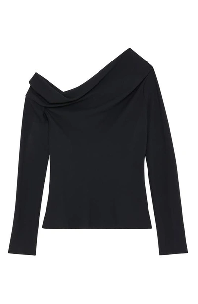 Shop Theory Rosina One-shoulder Top In Black