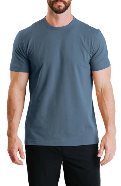 Shop Western Rise Cotton Blend Jersey T-shirt In Pacific