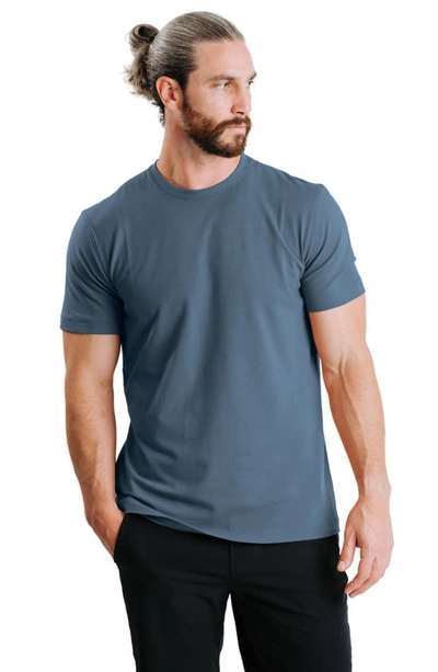 Shop Western Rise Cotton Blend Jersey T-shirt In Pacific