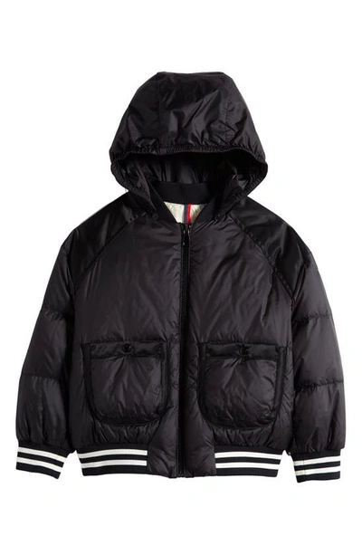 Shop Moncler Kids' Martha Hooded Down Jacket In Black