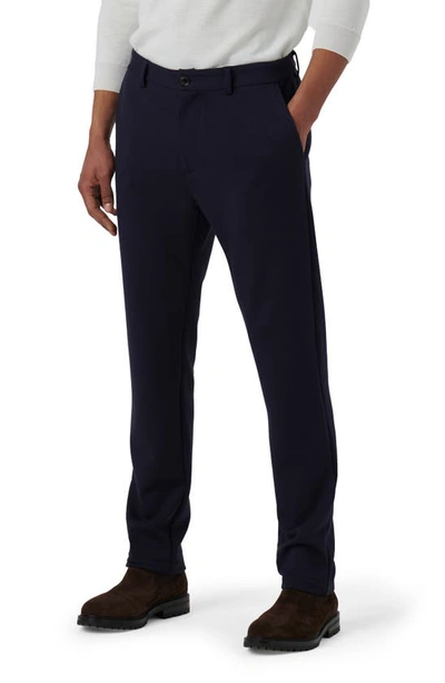 Bugatchi Elastic Back Knit Pants In Navy