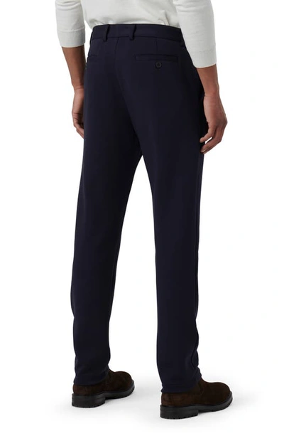 Bugatchi Elastic Back Knit Pants In Navy