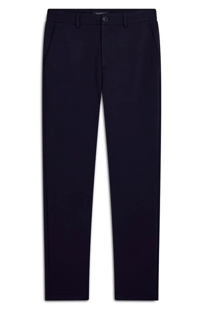 Bugatchi Elastic Back Knit Pants In Navy
