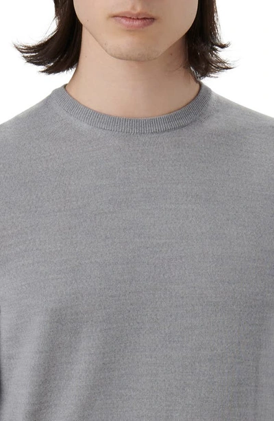 Shop Bugatchi Merino Wool Crewneck Sweater In Cement