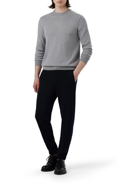 Shop Bugatchi Merino Wool Crewneck Sweater In Cement