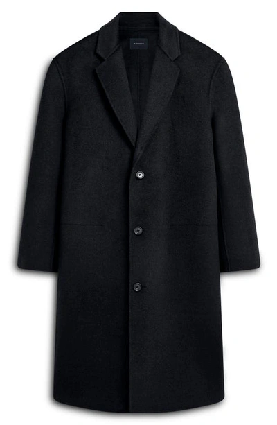 Shop Bugatchi Tailor Fit Wool Blend Longline Coat In Anthracite