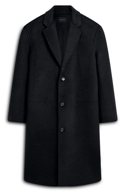 Bugatchi Tailor Fit Wool Blend Longline Coat In Anthracite