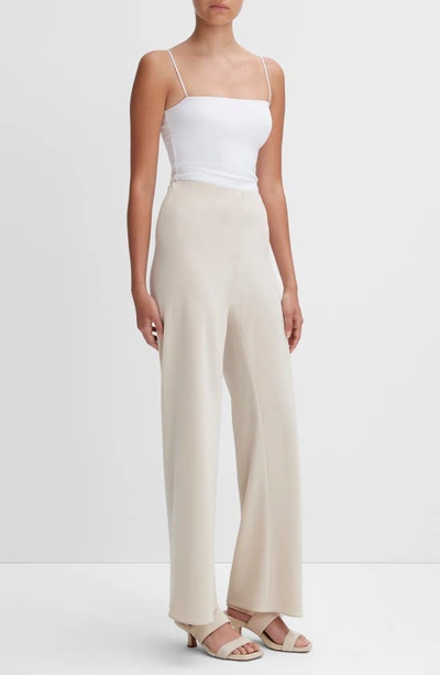 Vince Bias Cut High Waist Pants In Shell