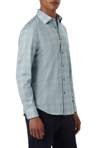 Shop Bugatchi James Ooohcotton® Plaid Button-up Shirt In Jade