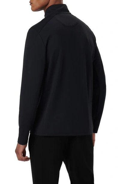 Bugatchi Quarter Zip Pullover In Caviar