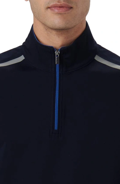 Bugatchi Quarter Zip Pullover In Navy