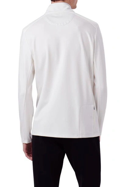 Bugatchi Quarter Zip Pullover In Chalk