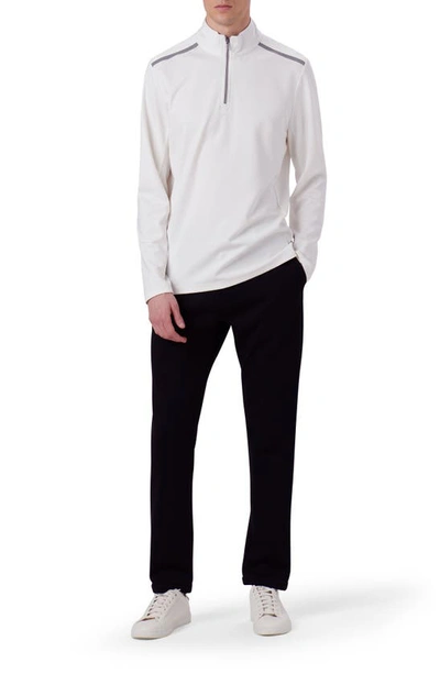 Bugatchi Quarter Zip Pullover In Chalk