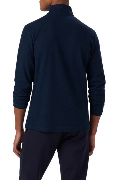 Shop Bugatchi Quarter Zip Pullover In Navy