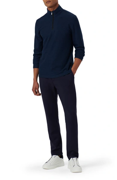 Shop Bugatchi Quarter Zip Pullover In Navy