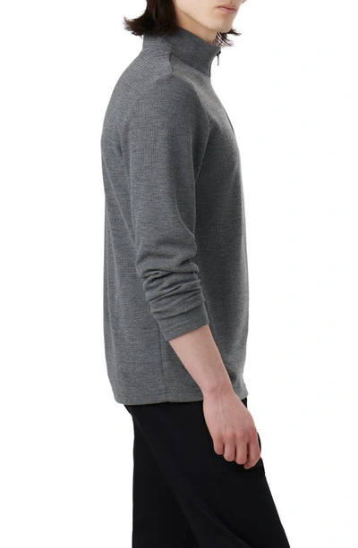 Shop Bugatchi Quarter Zip Pullover In Anthracite