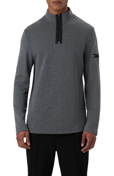 Bugatchi Quarter Zip Pullover In Anthracite